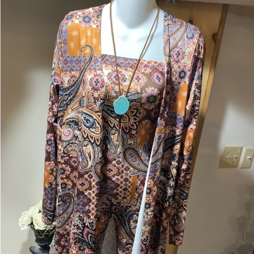 Cape Jumpsuit, country print! 2pc